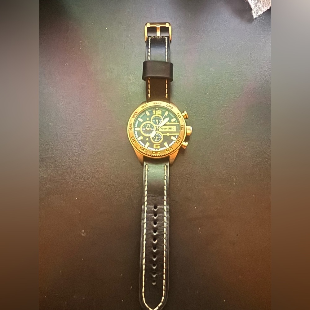 Fossil Black and Gold Men's Watch